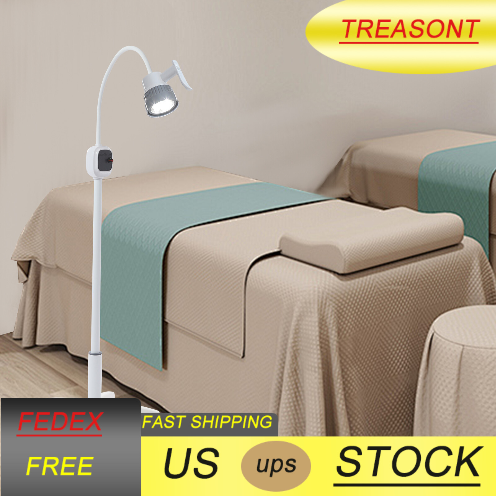 Freestanding Surgical Examination Light Medical Exam Lamp WhiteA C100-240V 50Hz