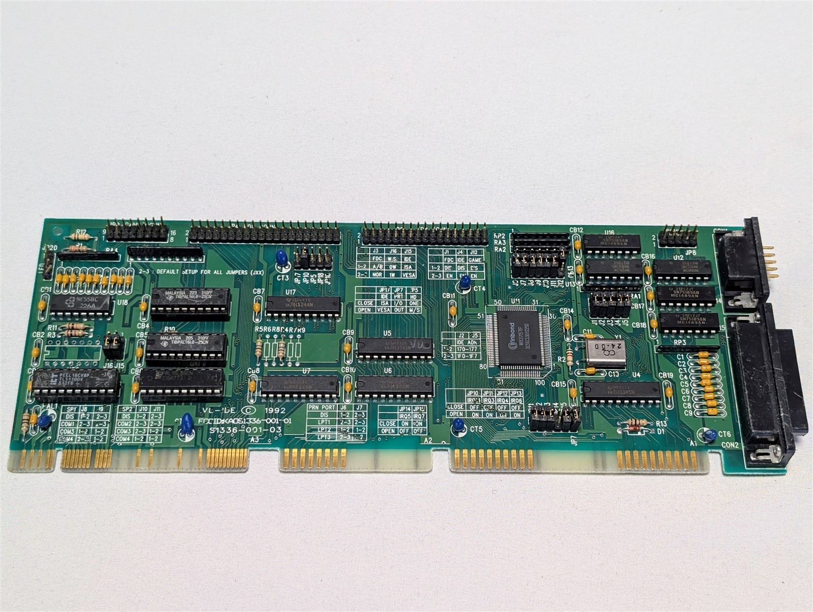 Winbond VL400GW/S1336 VESA Local Bus (VLB) Multi I/O card KAOS1336-001-01 - RARE