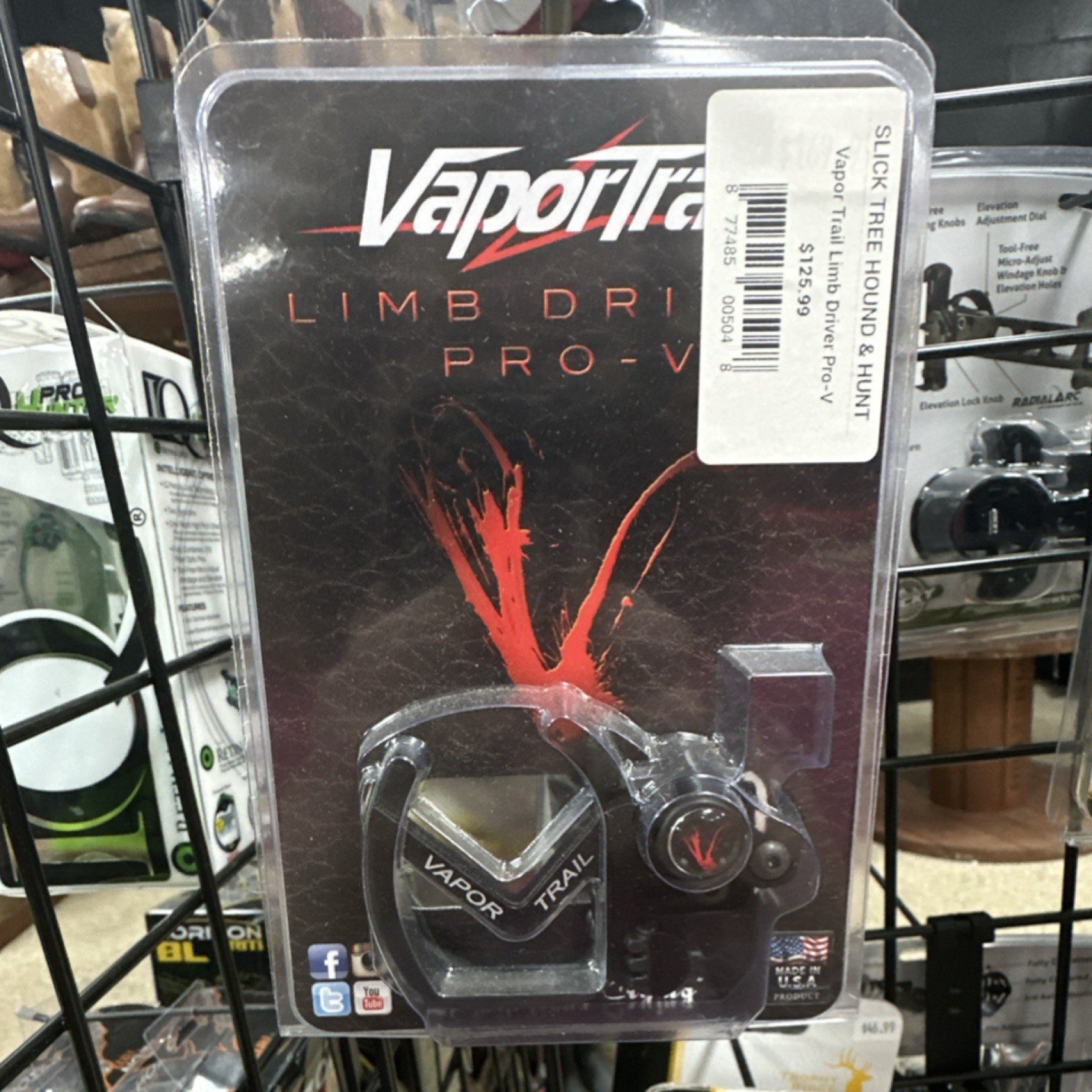 Vapor Trail Limb Driver Pro-V Drop Away Arrow Rest Black Compound Bow