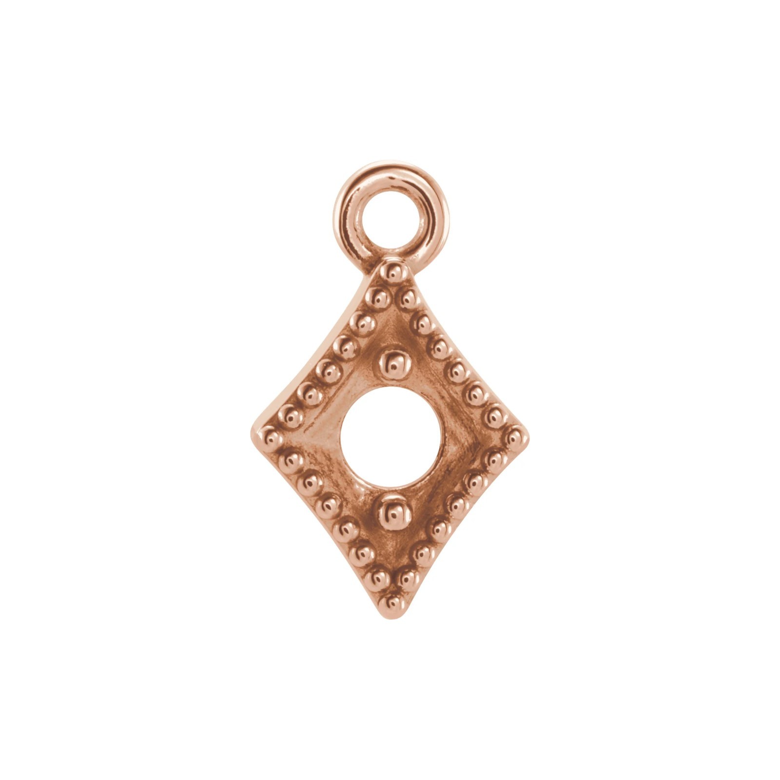 14K Gold & Silver Round Accented Dangle