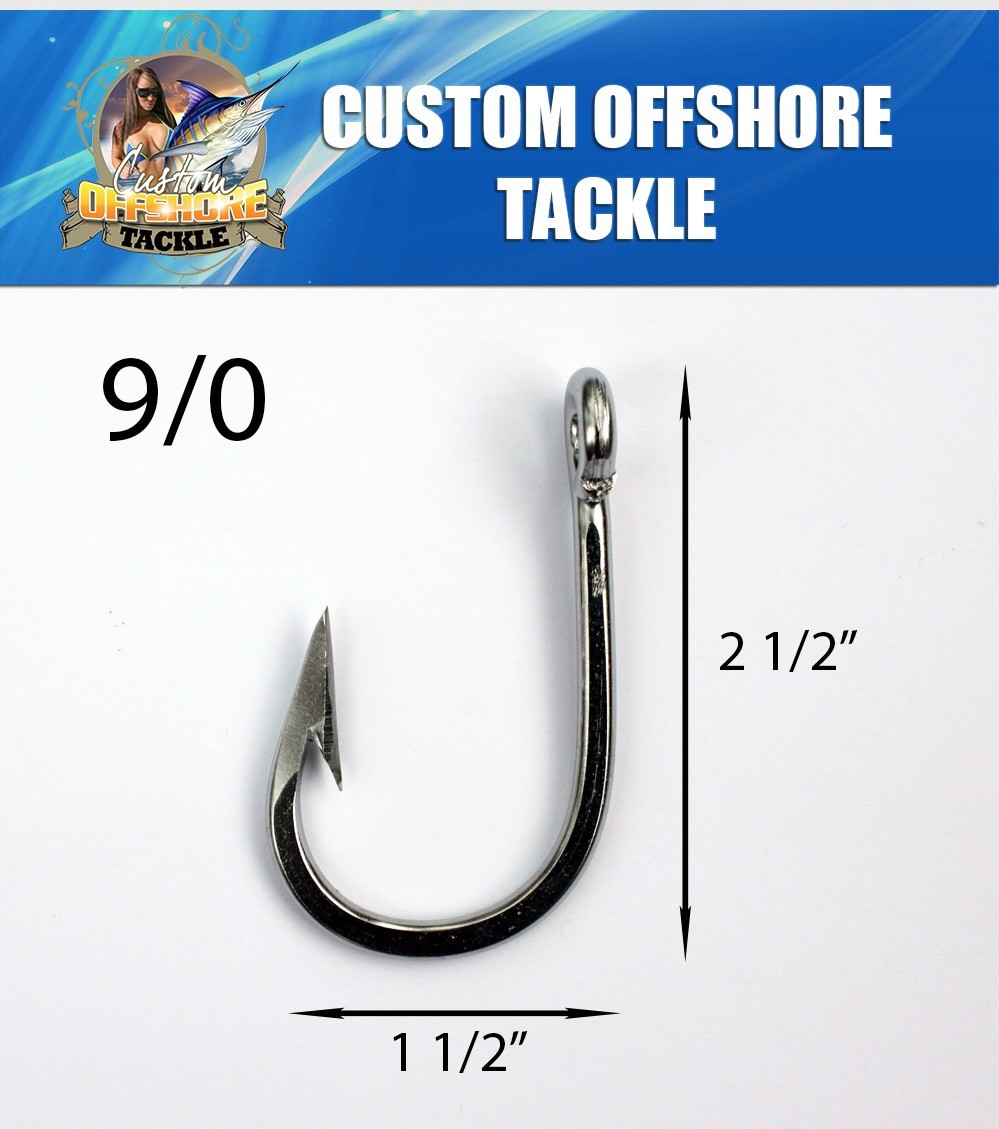 50 Stainless Big Game Sword 9/0 Hooks Marlin,Shark Etc