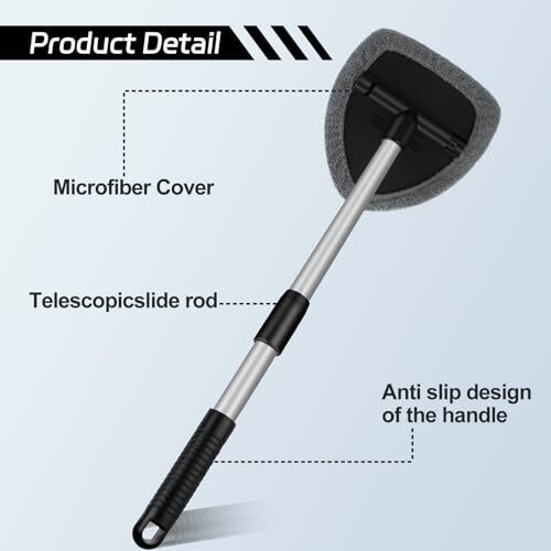 Windshield Cleaner Tool, Car Window Cleaner Tool with 4 Pcs Reusable