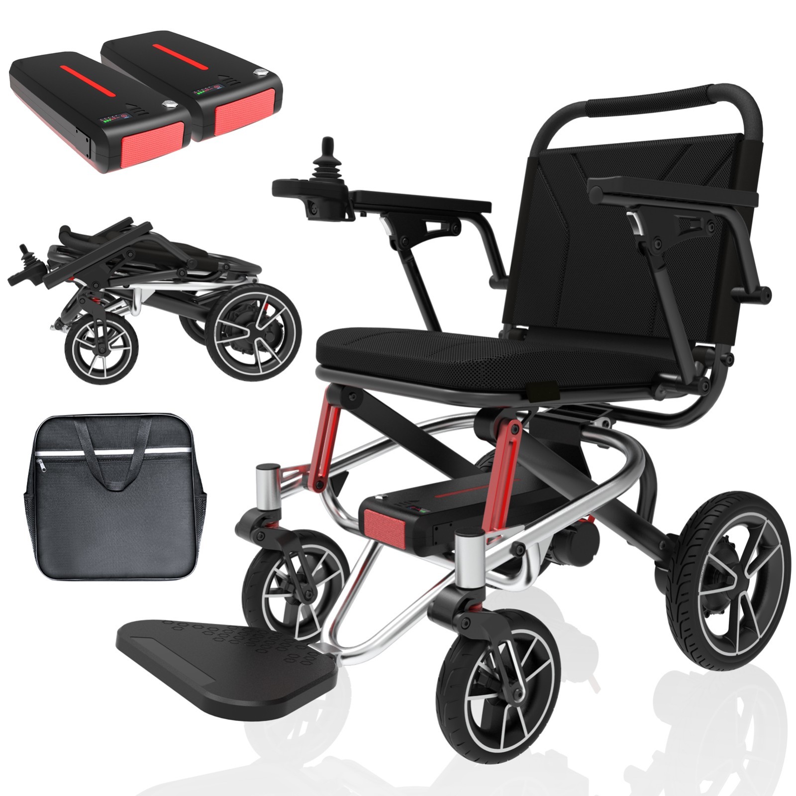 New Electric Wheelchair, 20 AH Power Wheelchair, Brushless Motor, 24 Miles Range