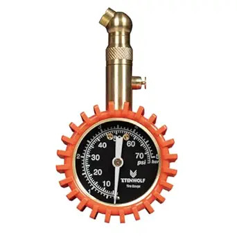 Tire Pressure Gauge for Cars 0-75 PSI, Air Pressure Gauge  Color: Vivid Orange