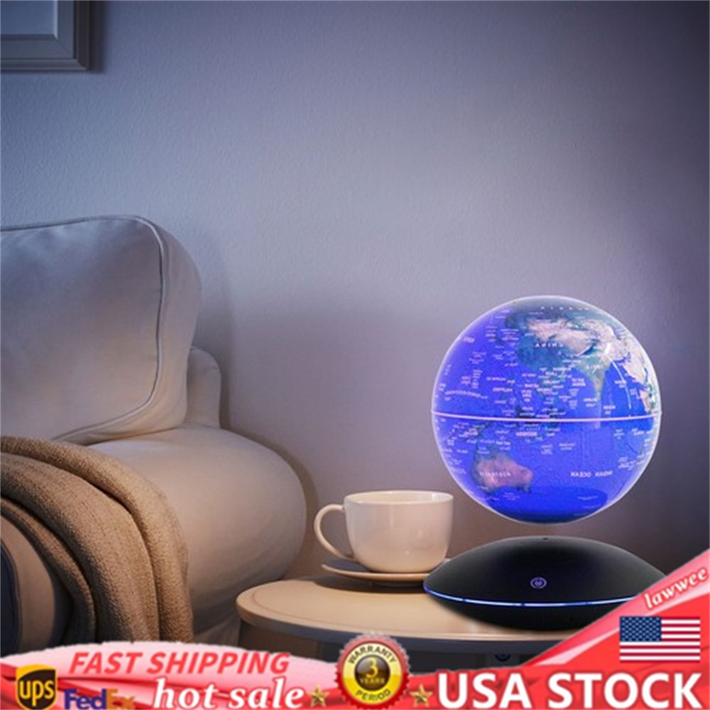 LED Globe Magnetic Levitation Floating Globe Light World Map Rotating Night Lamp