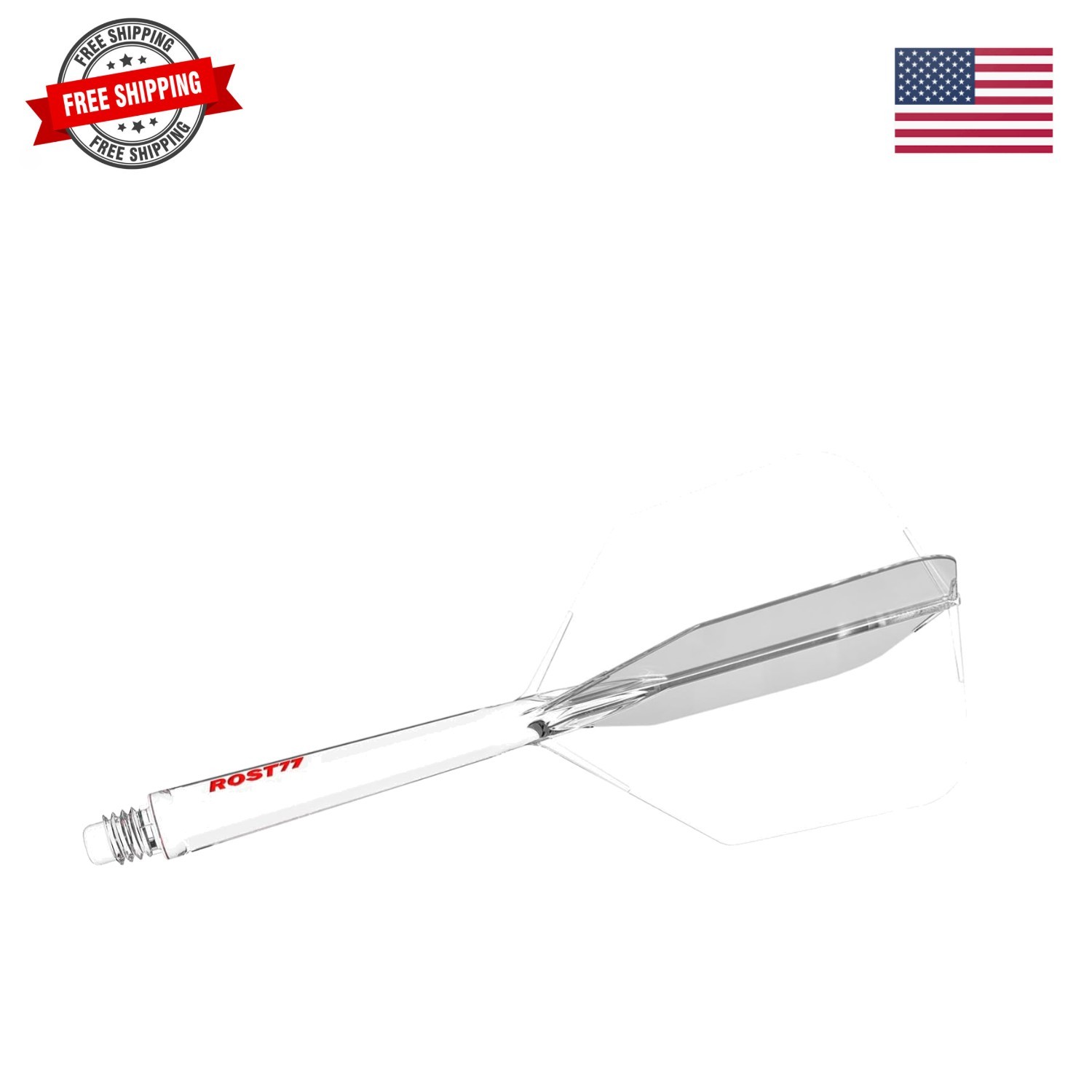 ROST 77 Integrated Dart Shaft and Flight Big Wing Shape,Set of 3