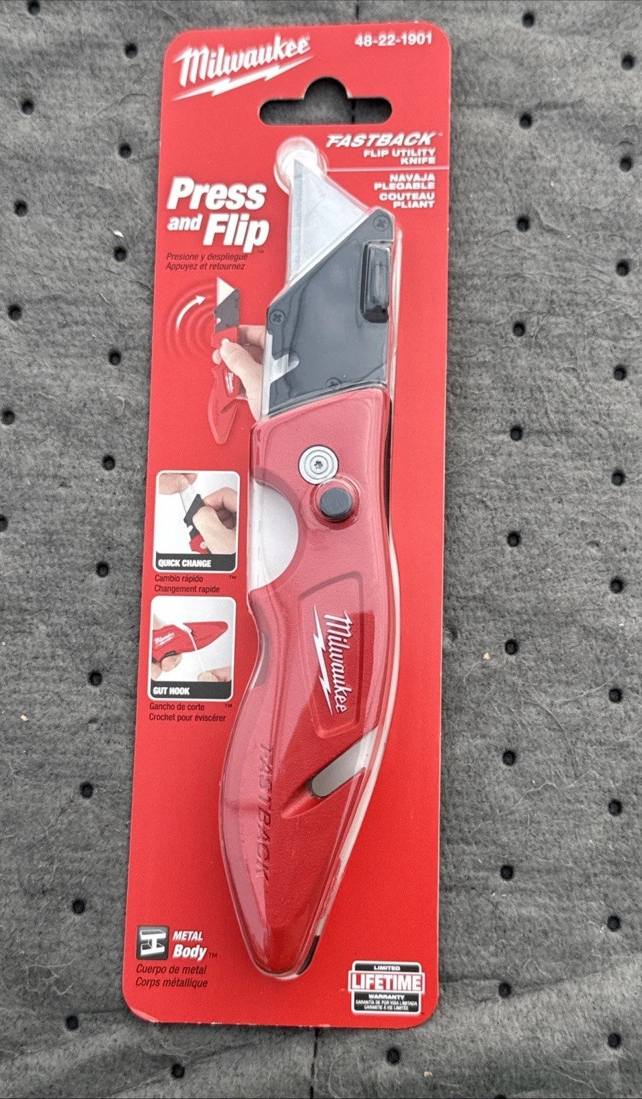 Milwaukee ‎ 48-22-1901 Fastback Flip Utility Knife - Red