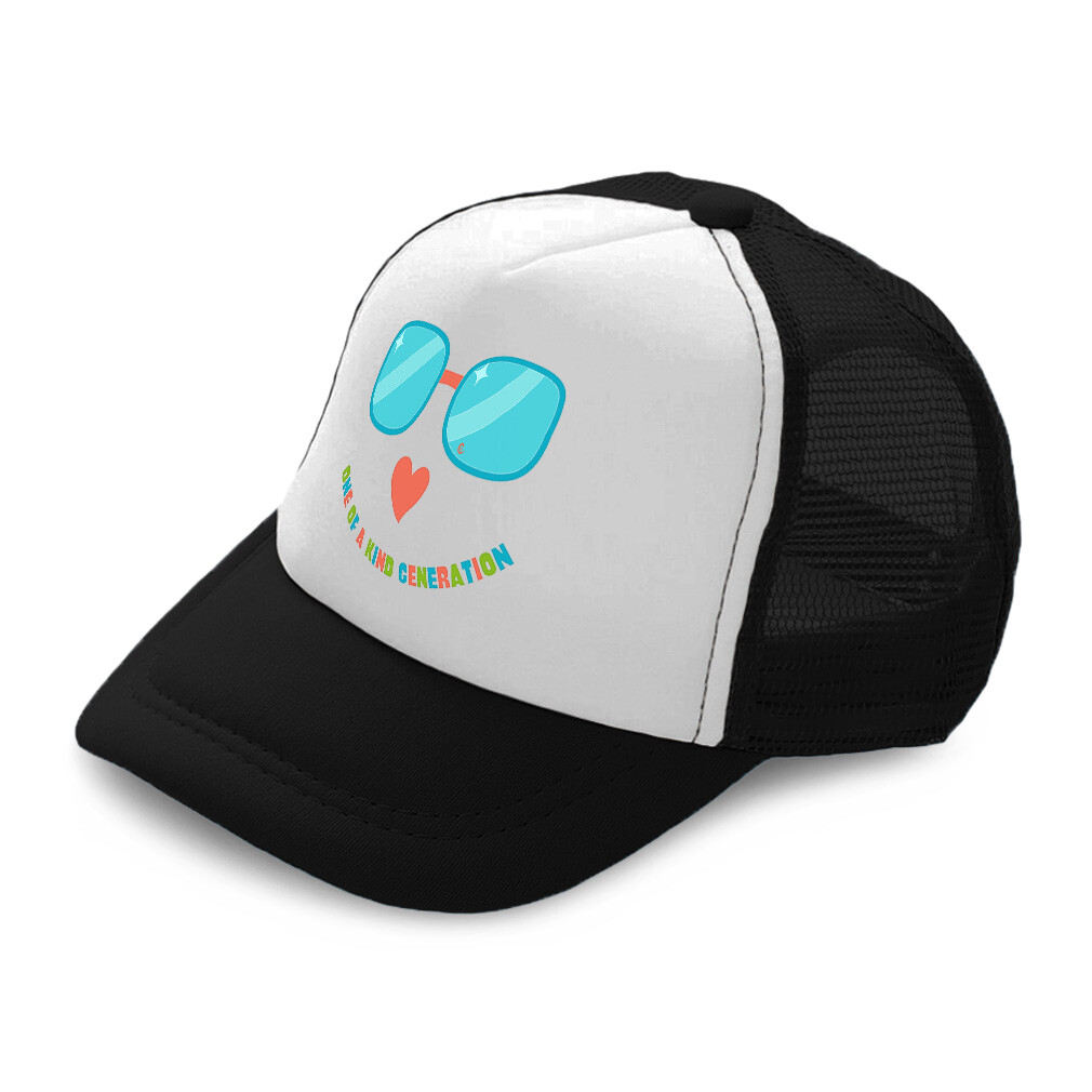 Kids Trucker Hat 1 of A Kind Generation Shades Heart Boys Caps & Girls Caps
