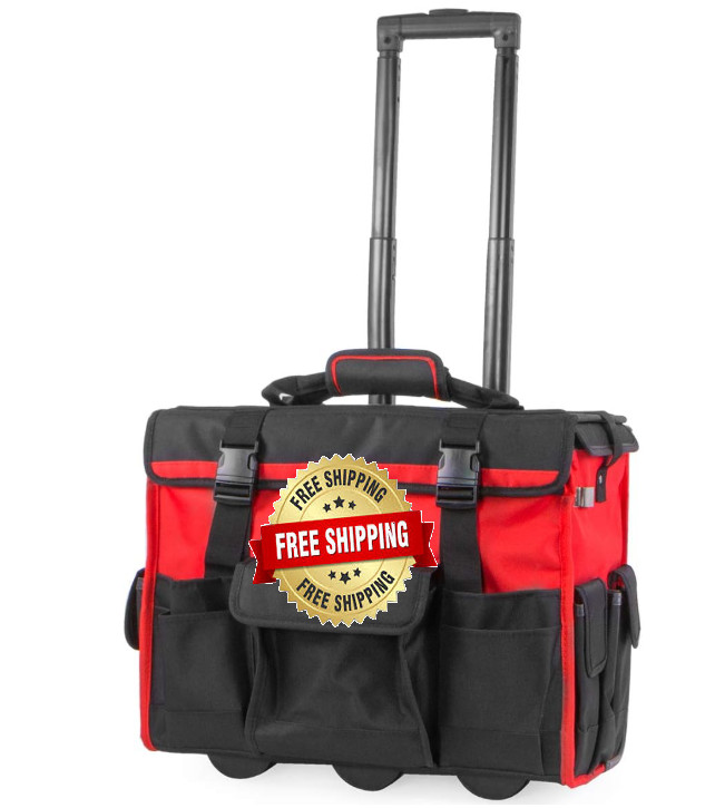 Maleta De Rueda Para Organizar Herramientas - Rolling Tool Bag Organizer Handle
