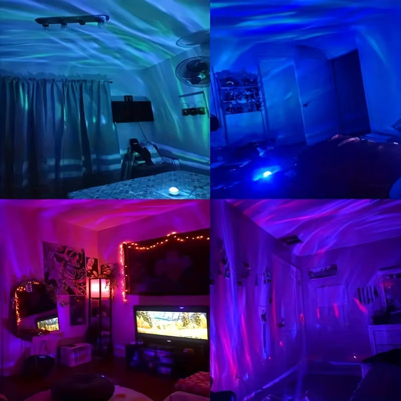 RGB Galaxy Star Projector Ocean Wave Lamp USB Remote