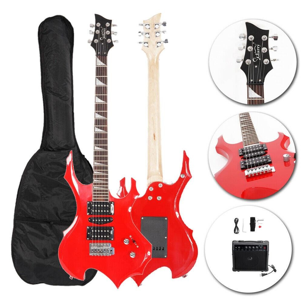 Glarry School Band Electric Guitar 6 String With Bag 20W AMP for Student