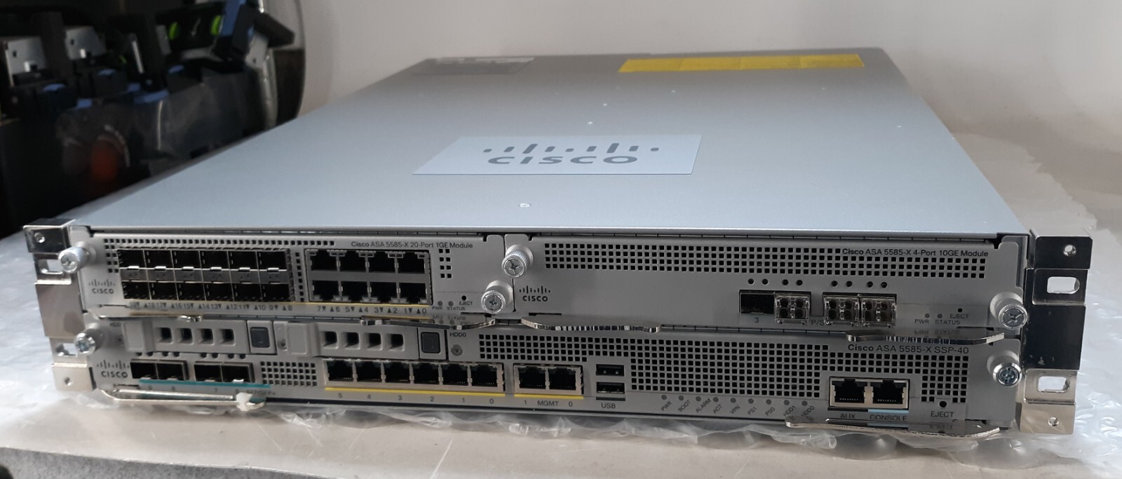 Cisco ASA 5585-X Adaptive Security Appliance w/ 20-Port 1GE+SSP-40+4-Port 10GE