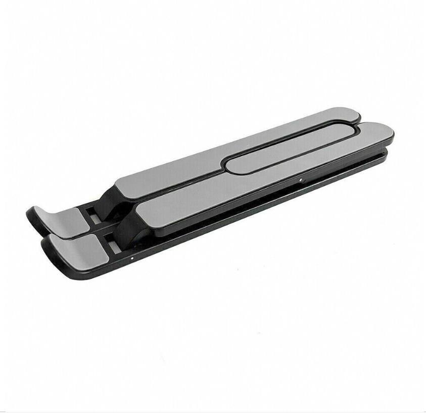 Black Portable Adjustable Plastic Laptop Stand Notebook Holder Foldable Riser