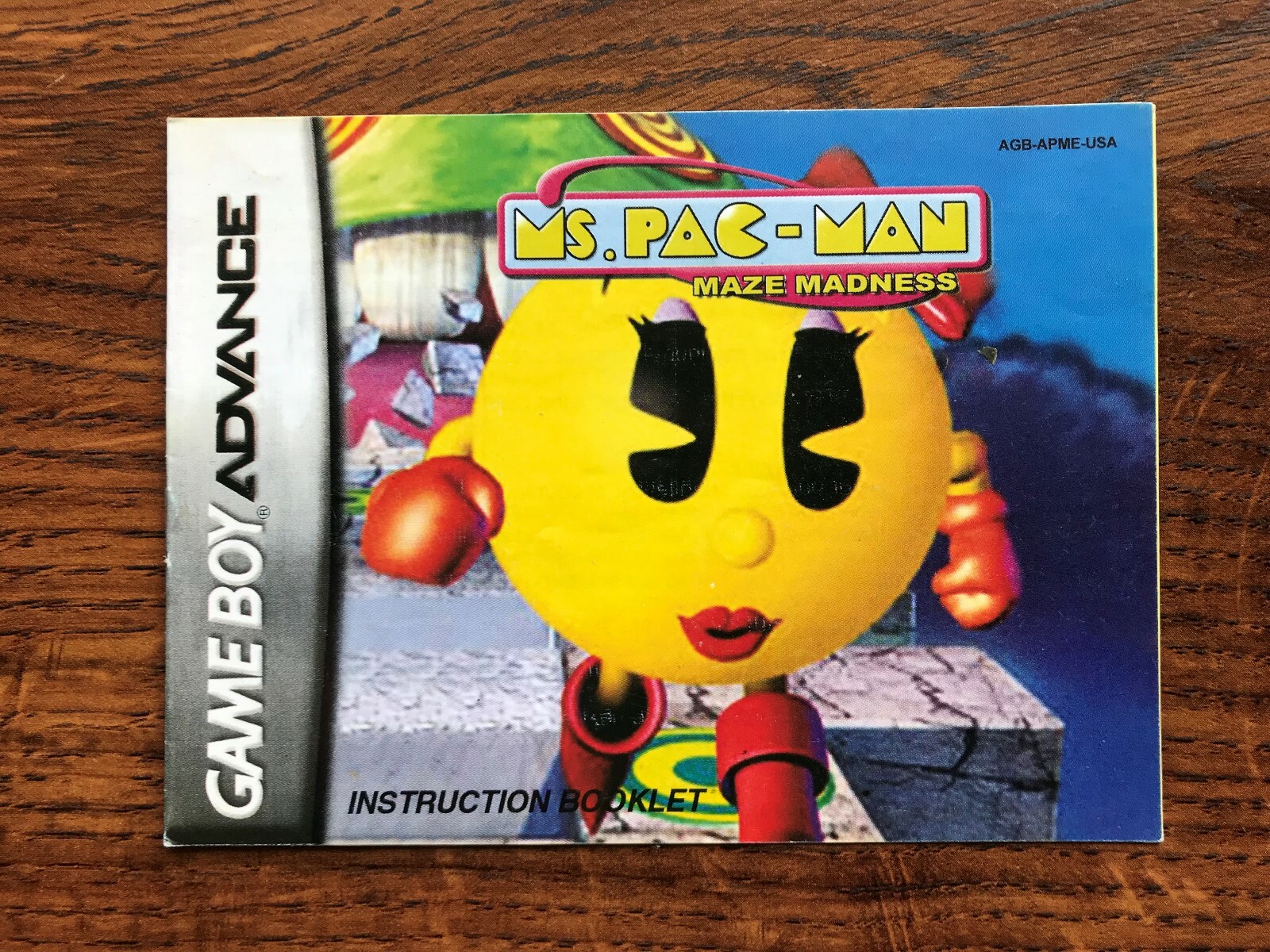 Ms. Pac Man Maze Madness PacMan Gameboy Advance Instruction Manual Only