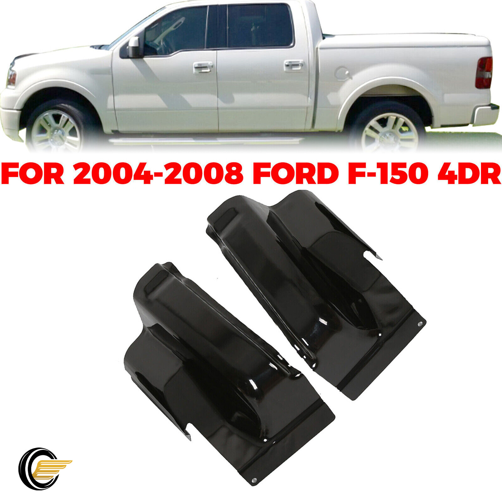 Pair For Ford F-150 Pickup 4 Door Crew Cab 04-08 2005 2006 07 Cab Corners Steel