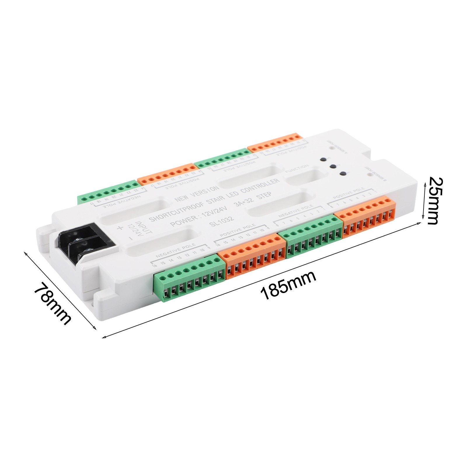 Stair LED Controller 32 Channels UL1032 with Dual AB Sensor Wiring Guide