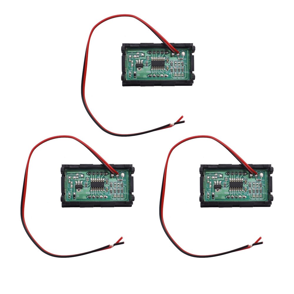 6 PACK DC 4.5-30V 3Digital Display Voltage Meter Voltmeter Panel Motorcycle