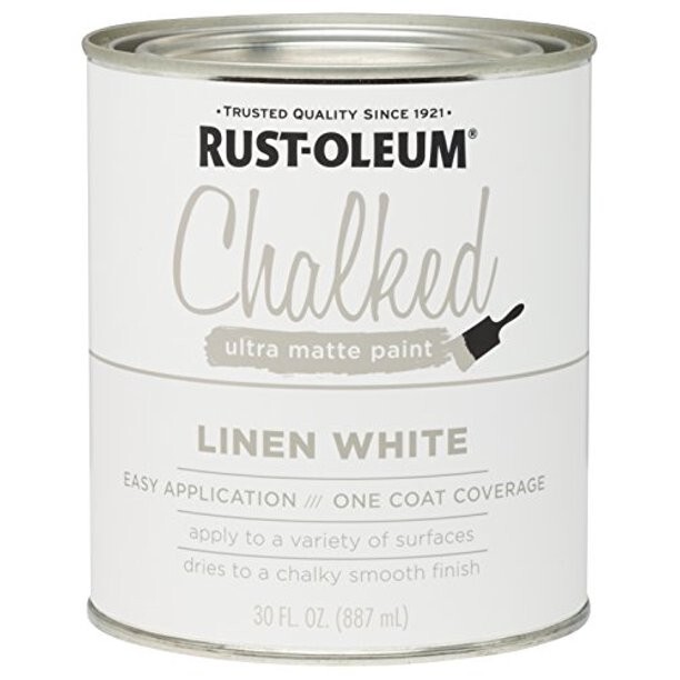 Rust-Oleum 285140 Ultra Matte Interior Chalked Paint, 30oz, Linen White, 2 Pack