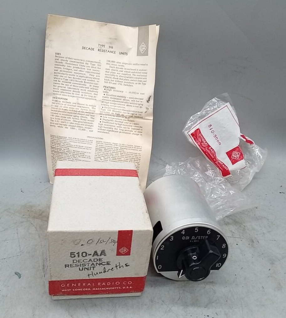General Radio Decade Resistor Type 510-AA  10 Total Resistance Ohms
