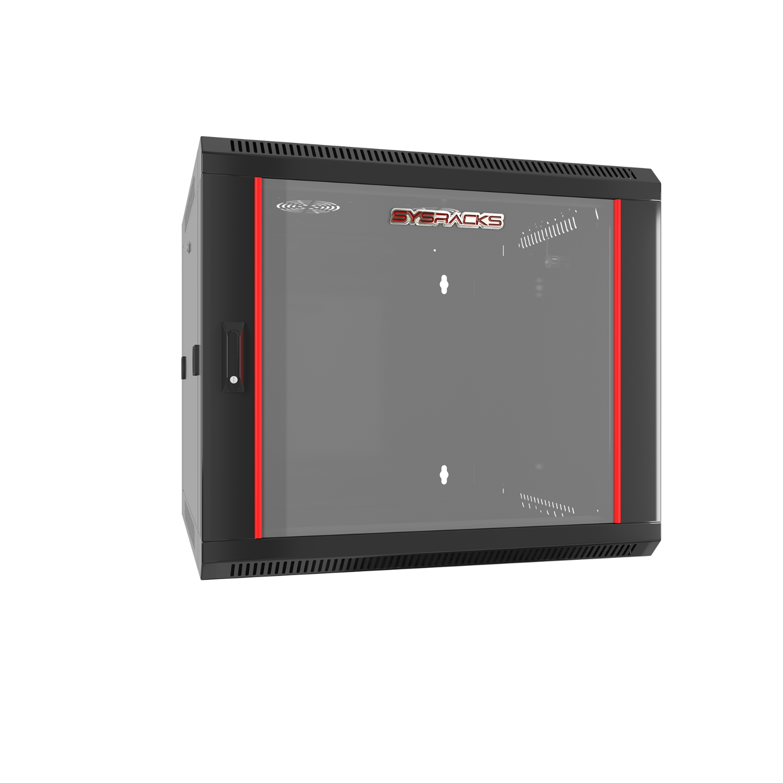 Server Rack 9U Wall Mount Cabinet Locking Networking Data Enclosure Glass Door