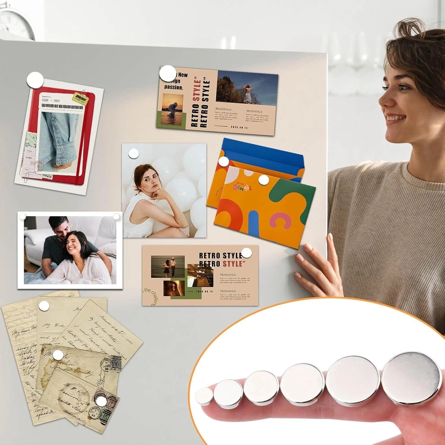 Small Decorative Magnets - Craft & Fridge 100pc