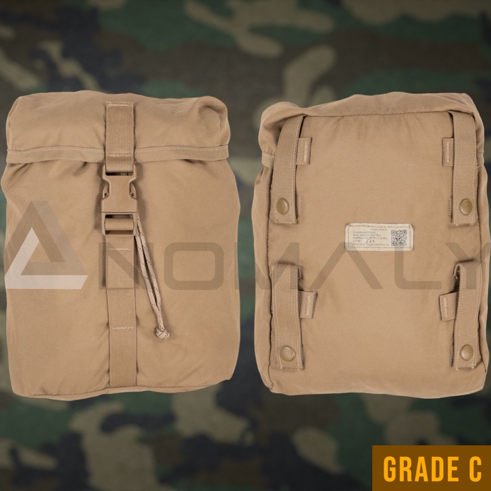 *Lot of 2 Qty* Used USMC FILBE Sustainment Pouch Coyote Brown Molle II *Grade C*