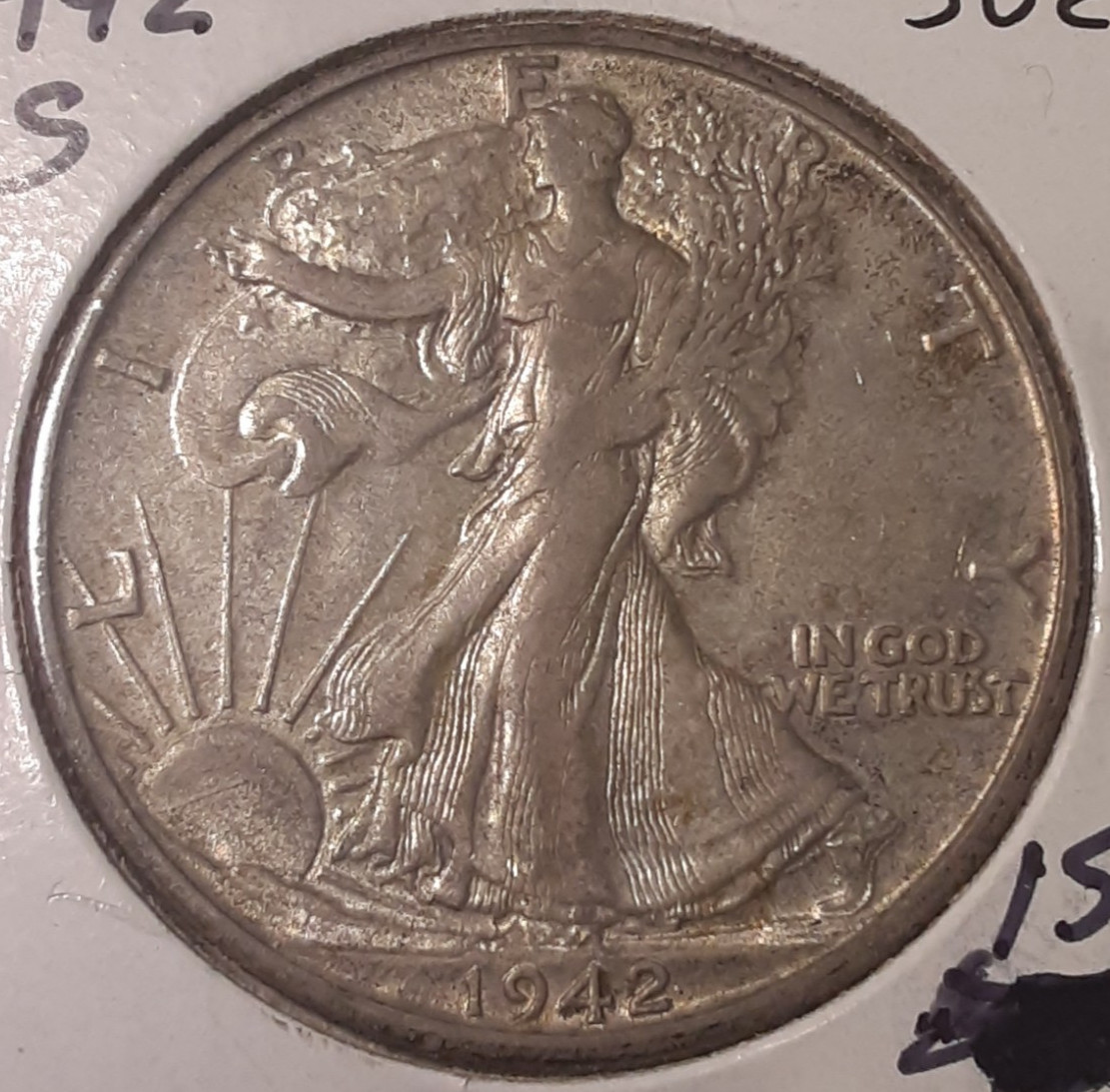 1942-S 50C Walking Liberty Half Dollar San Francisco Mint 90% (#154-4020/2270)