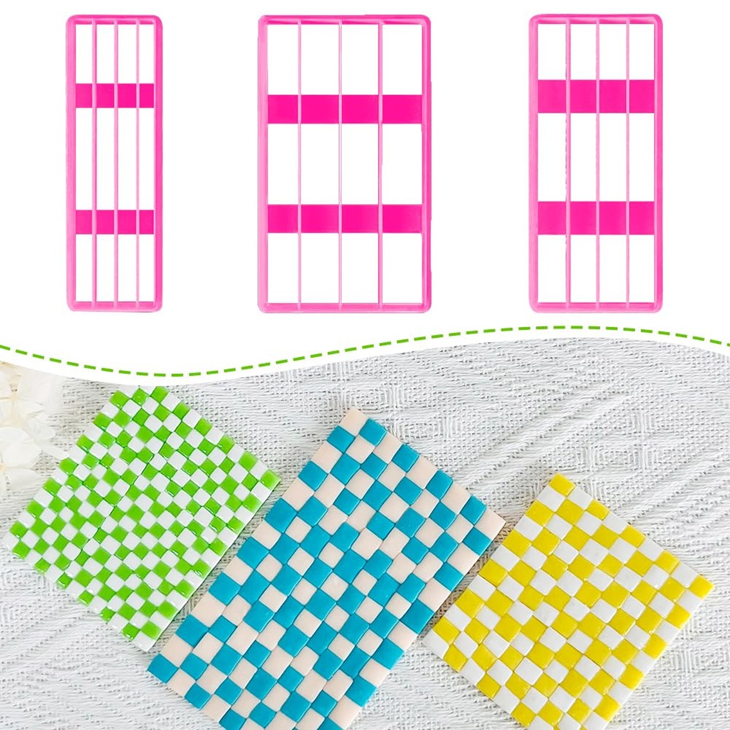 Xaekicr 3PCS Woven Texture Polymer Clay Cutters for Earrings – Clay Cutter