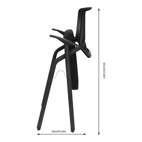 2x Mesh Net Back Support Ergonomic Meeting and Reception Chair Without Casters
