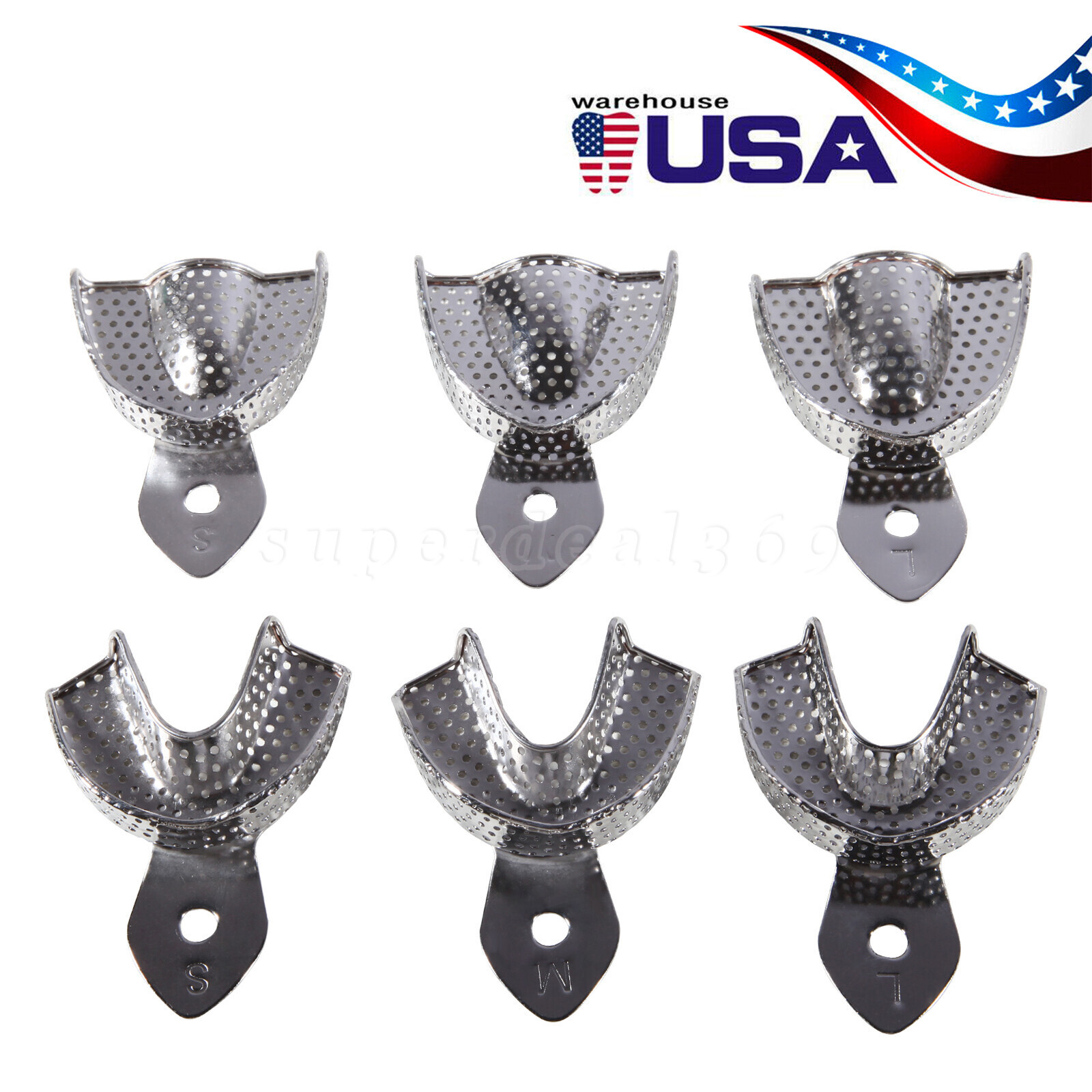 Autoclave Perforated Dental Impression Trays Upper + Lower MX