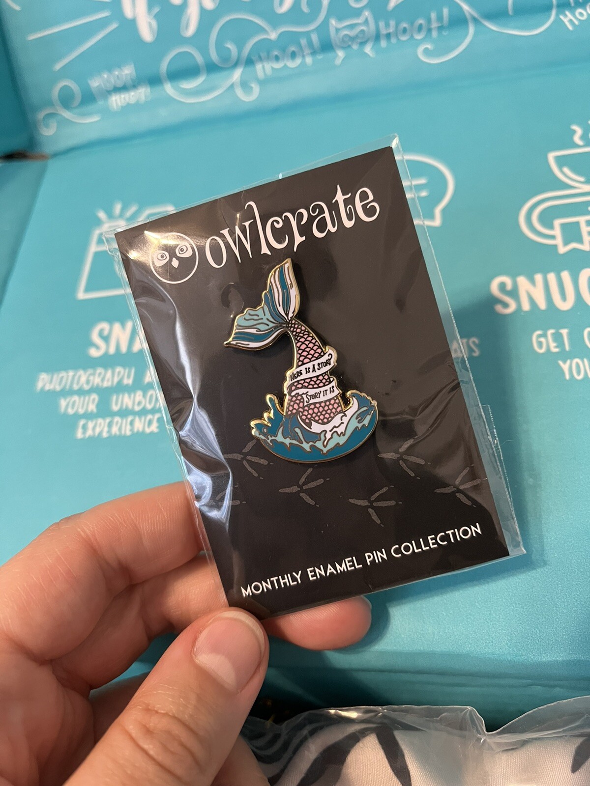 December 2021 Owlcrate monthly enamel pin - Beneath the Waves