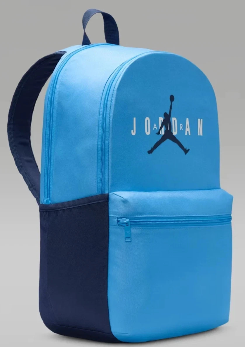 NIKE JORDAN Backpack MA0880 23L School 19" BLUE NAVY ZIP Bag 13" LAPTOP $50 NEW