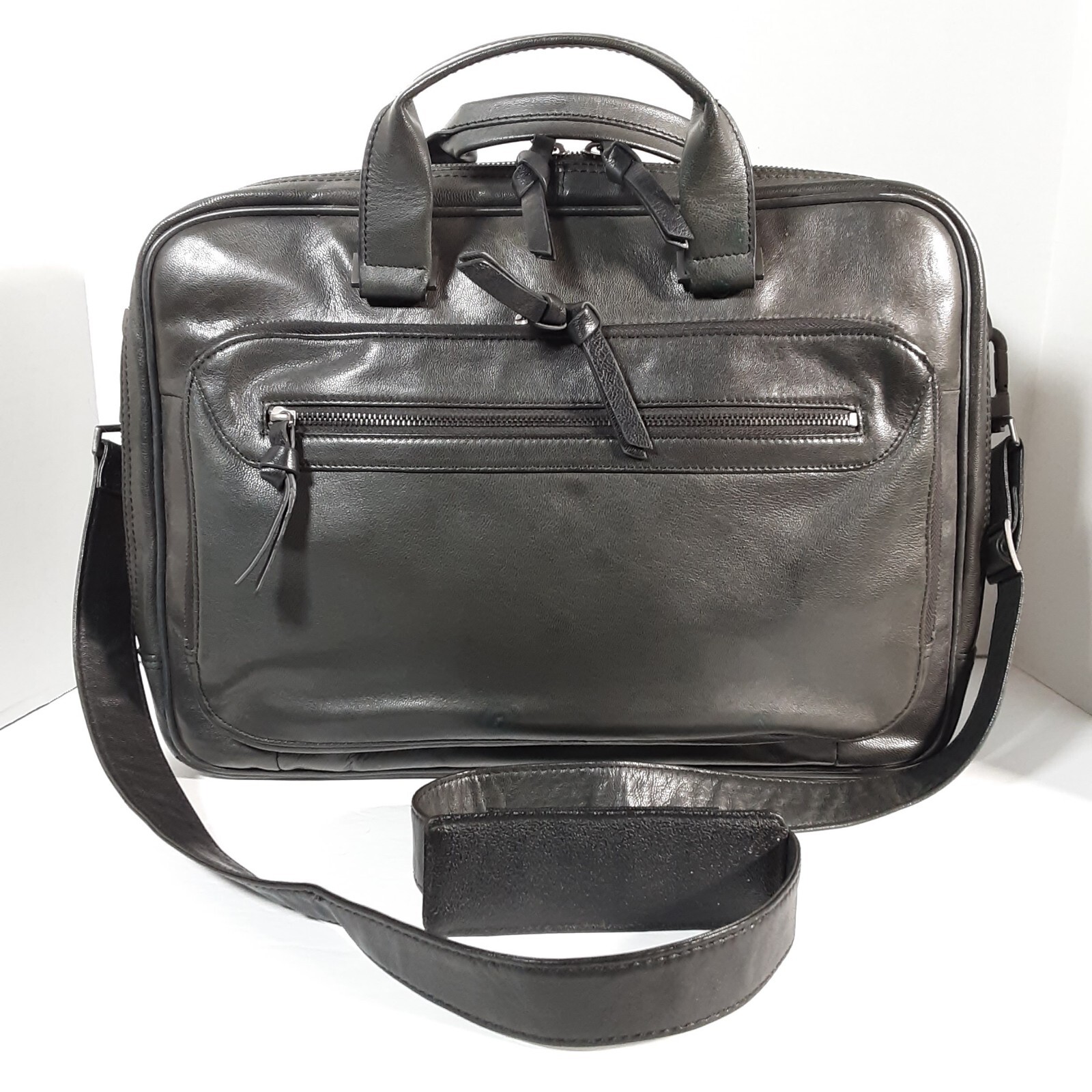 Leather Kenneth Cole New York Messenger Laptop Bag Style # 528375