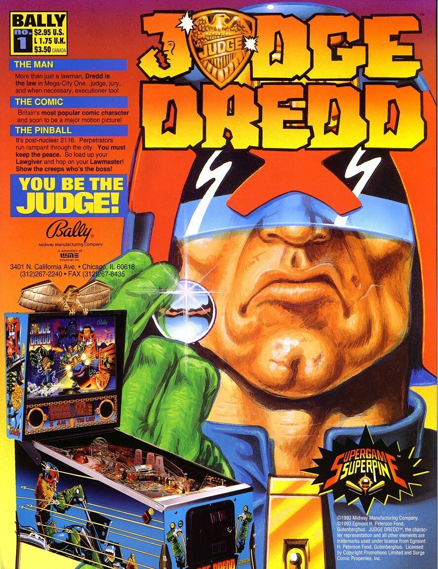 Bally Judge Dred Operators Handbook
