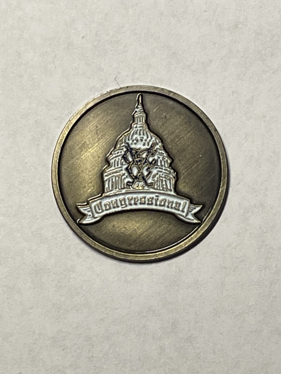 Rare Congressional Country Club 1" Flat Coin Style Golf Marker - Bethesda, MD.