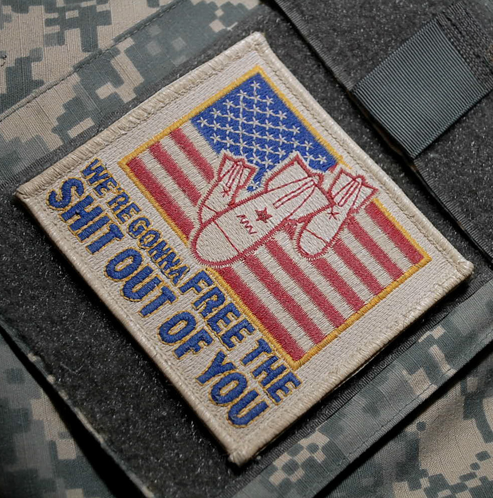 OPERATION INHERENT RESOLVE vêlkrö PATCH: We are Gonna Free the Shit-out-of-You