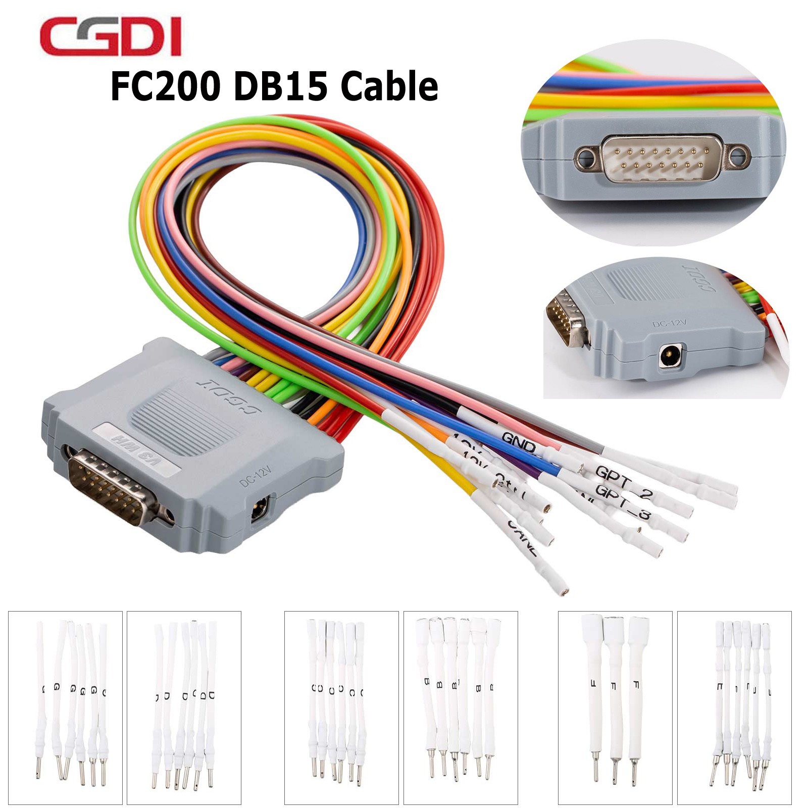CGDI FC---200 DB15 Cable New Jumper & White Pin Connectors