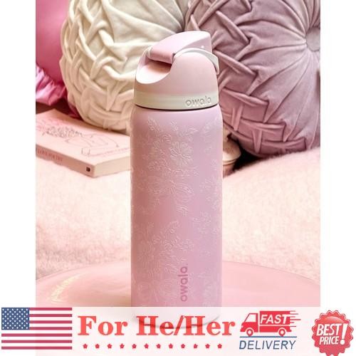 Owala Freesip32oz Girl Pink Ribbon Toile UO Urban Outfitters Cup Bottle Gift New