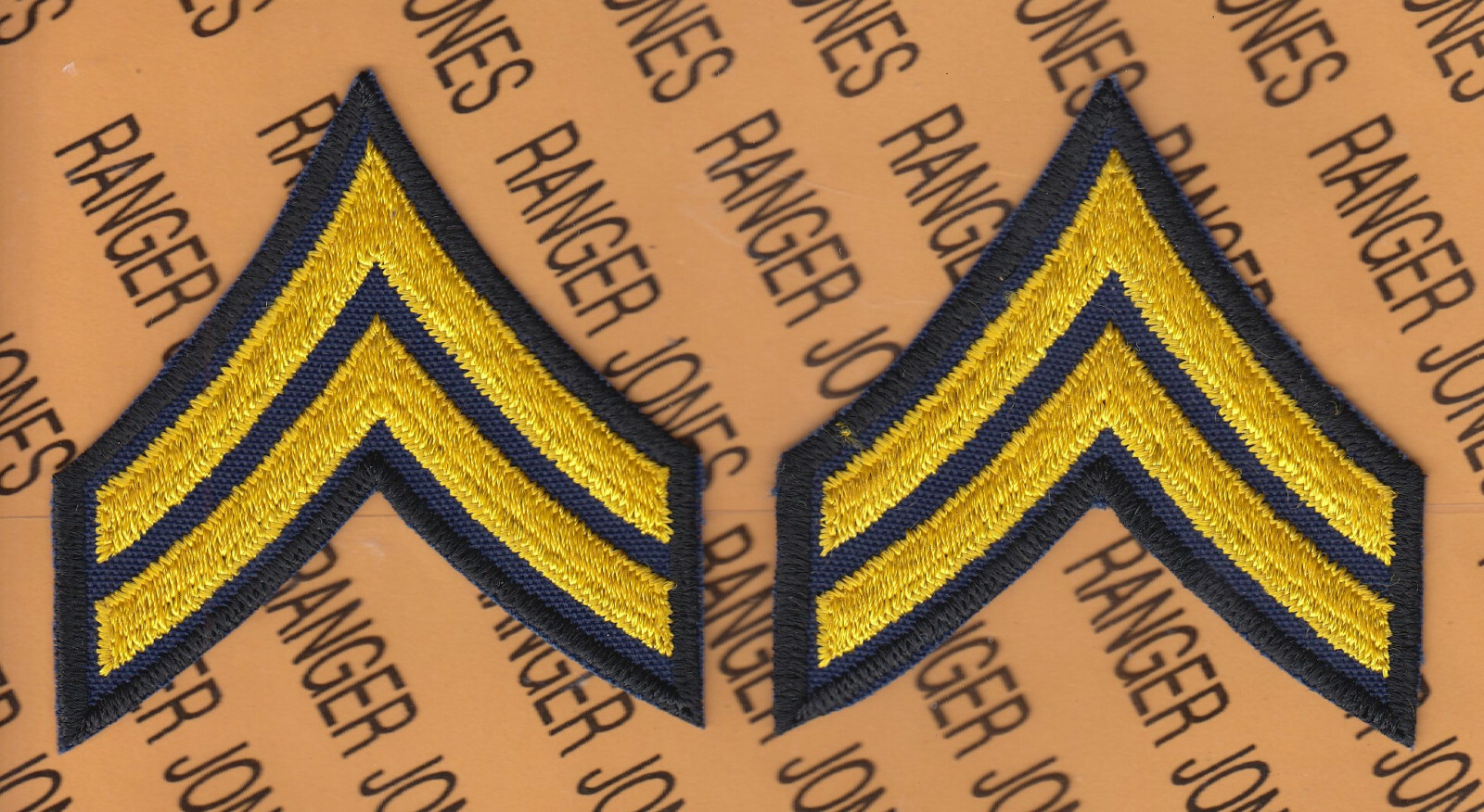 E-4 CPL CORPORAL 3.75" patch set full sized NOS RANK c/e D