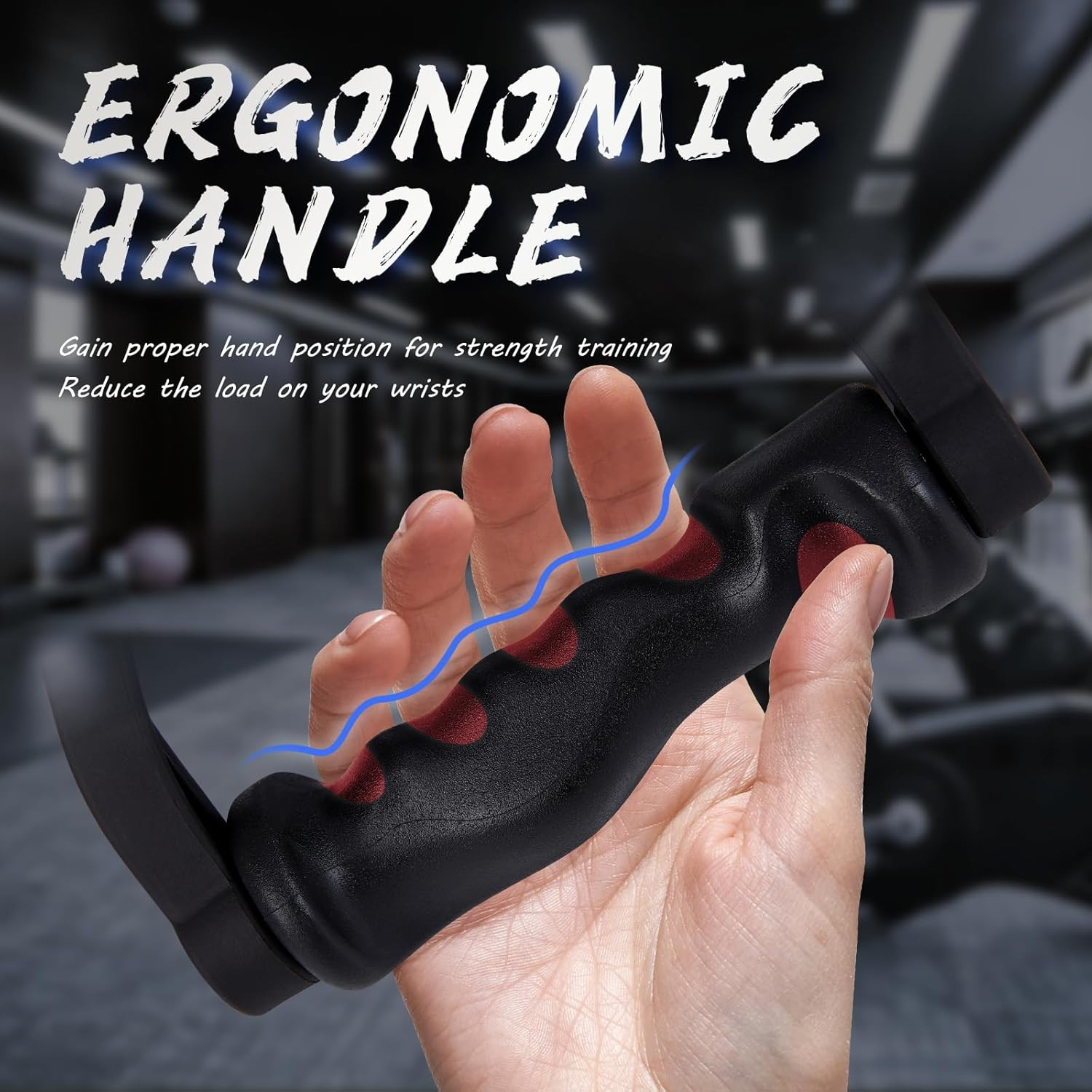 Double D Handle for Cable Machine - Ergonomic Row Handle Cable Attachment - Tria