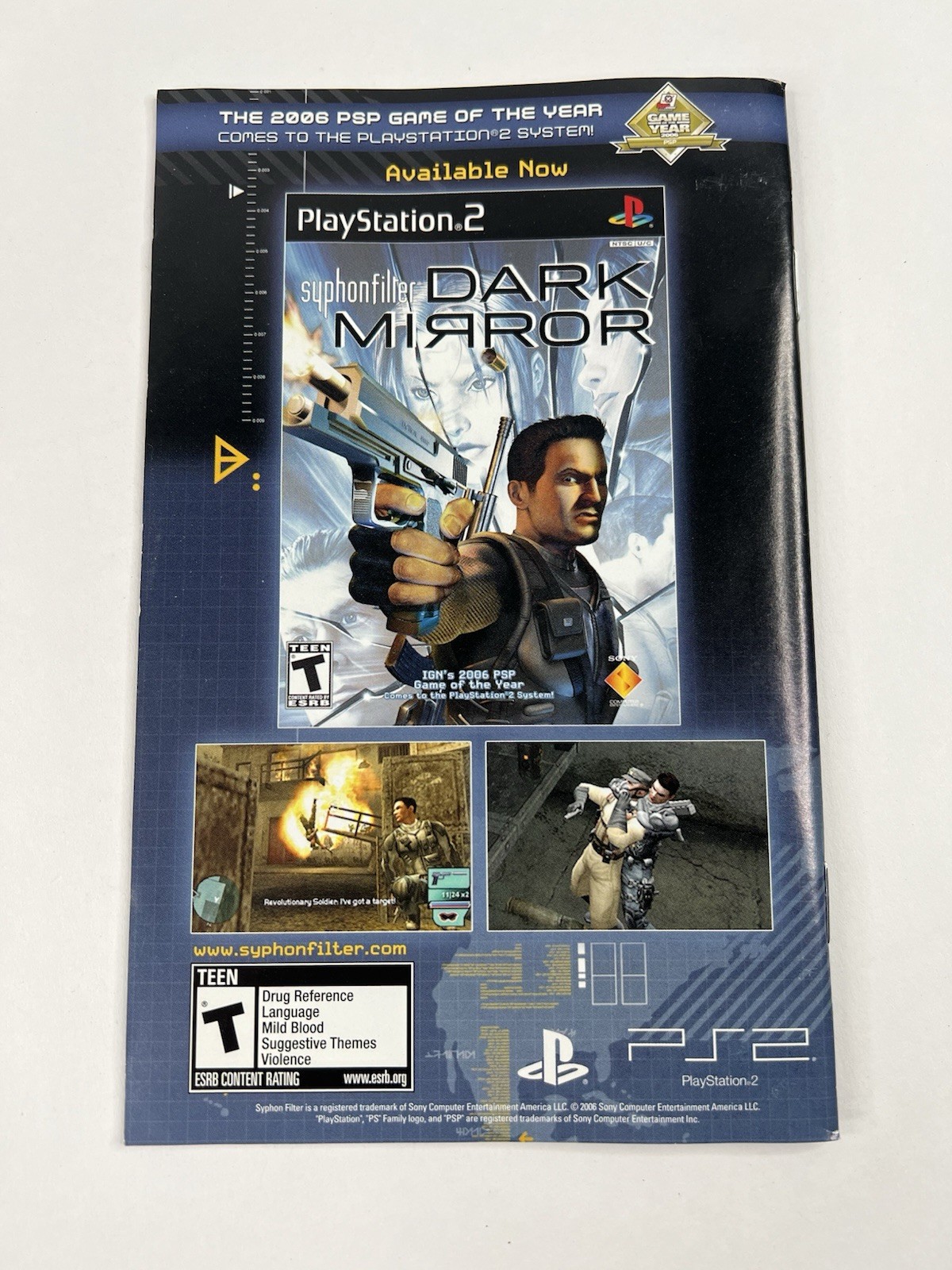 Syphon Filter Logan's Shadow - Sony PS2 - CASE & MANUAL ONLY (NO GAME)