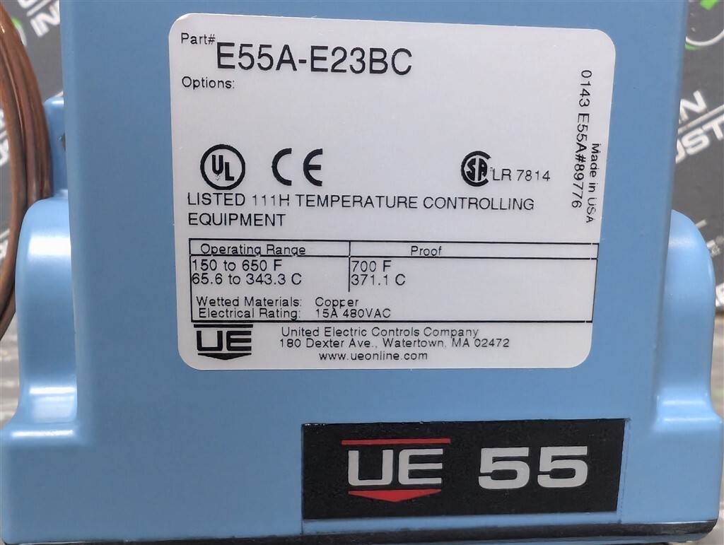 NEW United Electric E55A-E23BC Temperature Switch with Probe