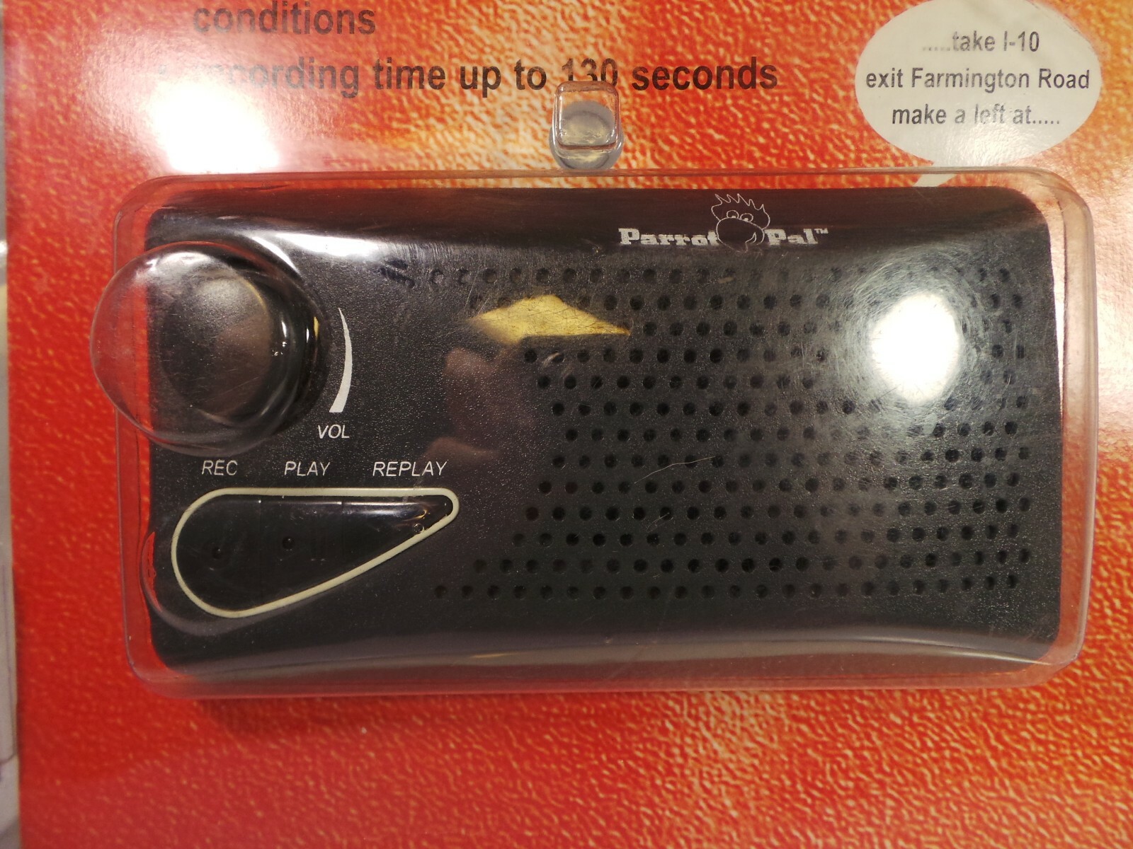 RARE Parrot Pal External Speaker CB w Built in Recorder Record Notes Directions