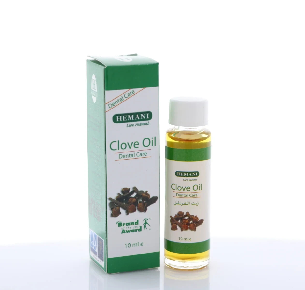 2X10ml Hemani Clove Oil 100% Natural. Dental Oral Care, Toothache, Free Shipping