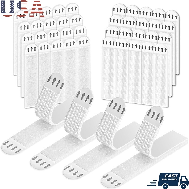 Large Picture Hanging Strips 40 Pieces Damage Free Adhesive Wall Hangers Art New