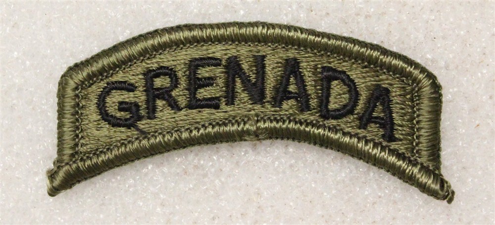 Army patch 5000: "GRENADA" tab - subdued w/merrowed edge