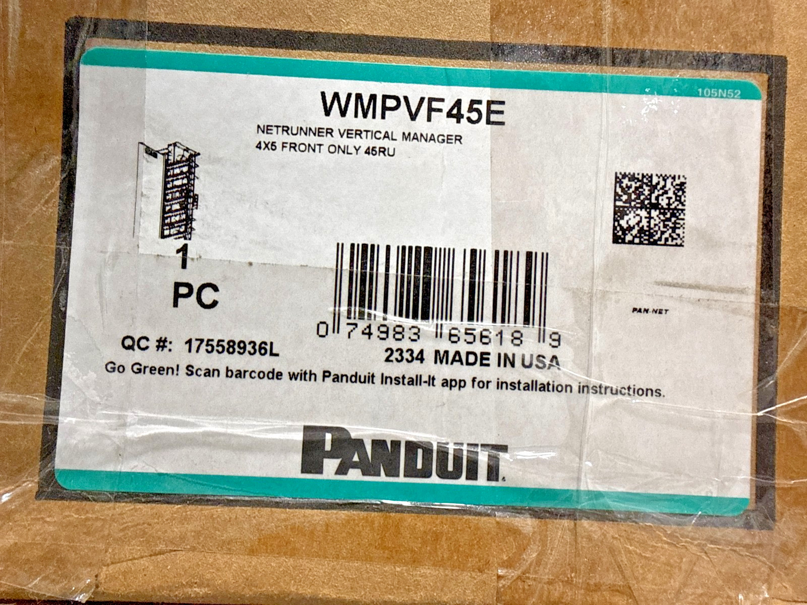Panduit NetRunner Vertical Cable Management 45U WMPVF45E ✅ ❤️️ ✅ ❤️ NEW!!!