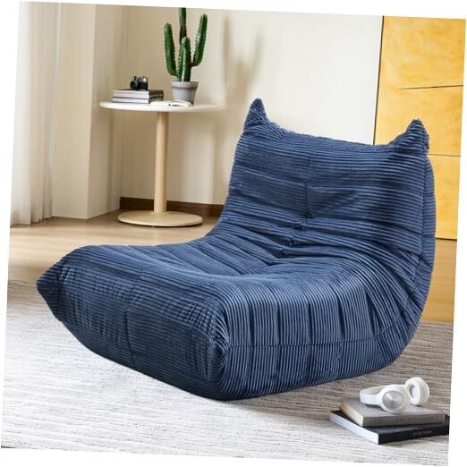 Bean Bag Chair - Corner Sofa, Fireside Chair Bean Bag Sofa Large Single Blue