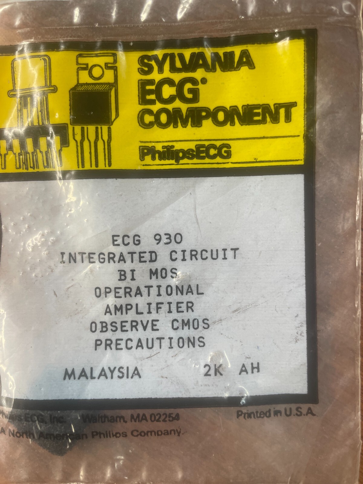 ECG 930 Integrated Circuit Bi Mos Operational Amplifier