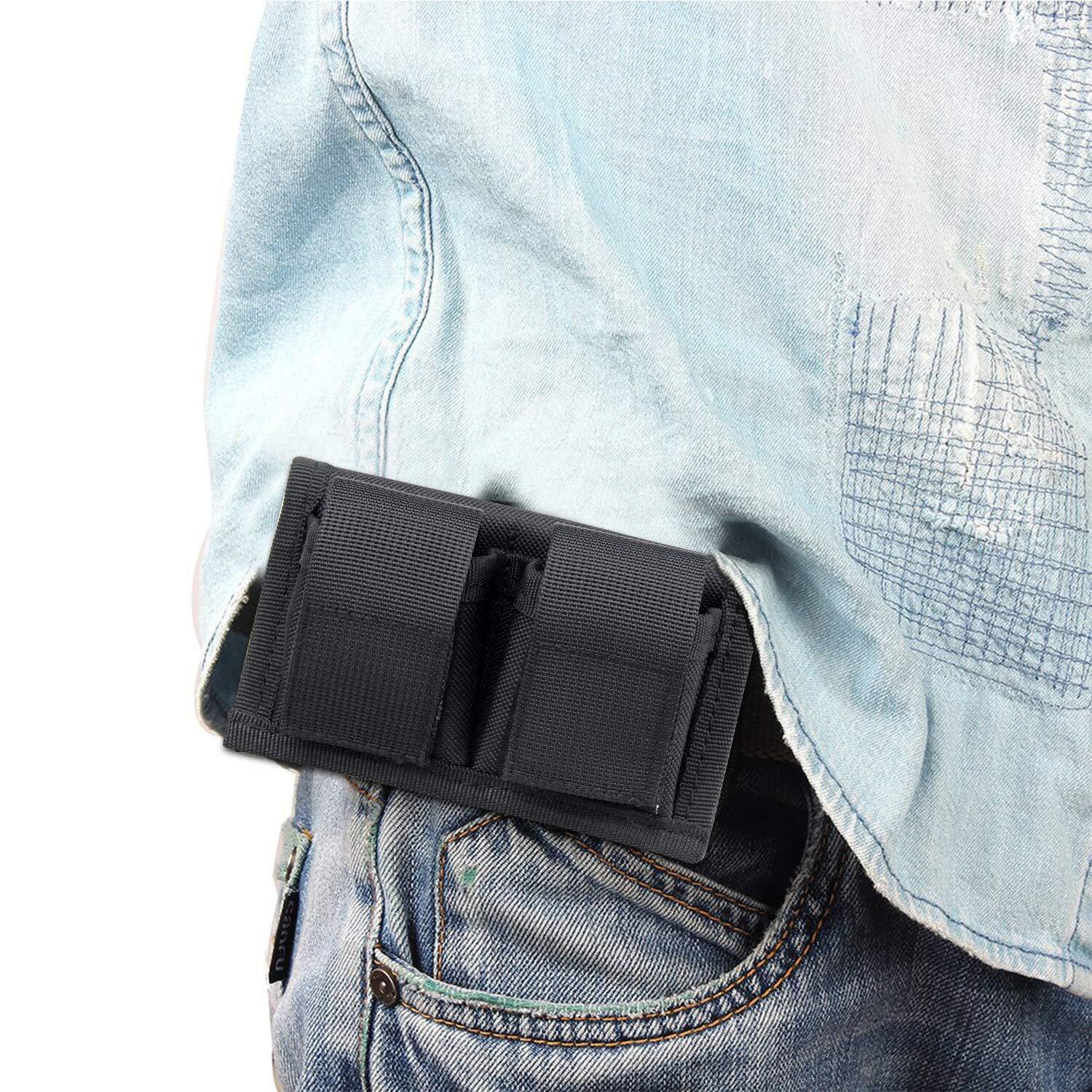 Tactical Double Speedloader Pouch Fit .357 .44 Most From .38 To .45 Colt Black